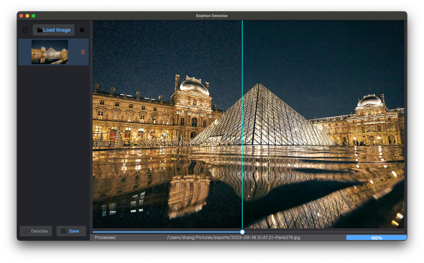 Sophon Denoise AI screenshot